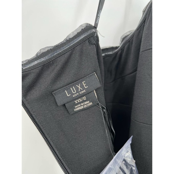 City Chic Luxe NWT Black Sequin Pleated Aurora Fit & Flare Maxi Midi Dress Sz 12 - Picture 14 of 15